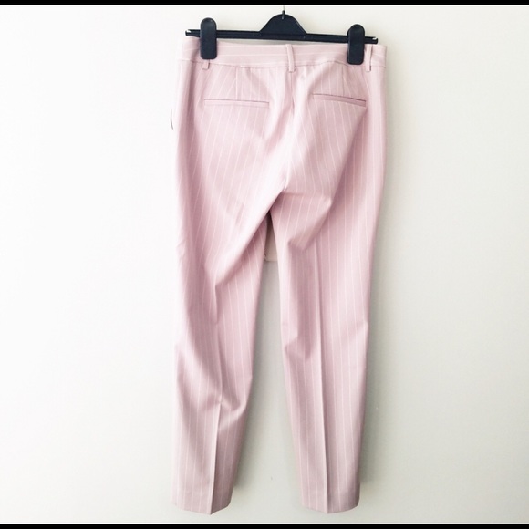 Express | Mauve Striped Columnist Career Pants 4 - Picture 7 of 7